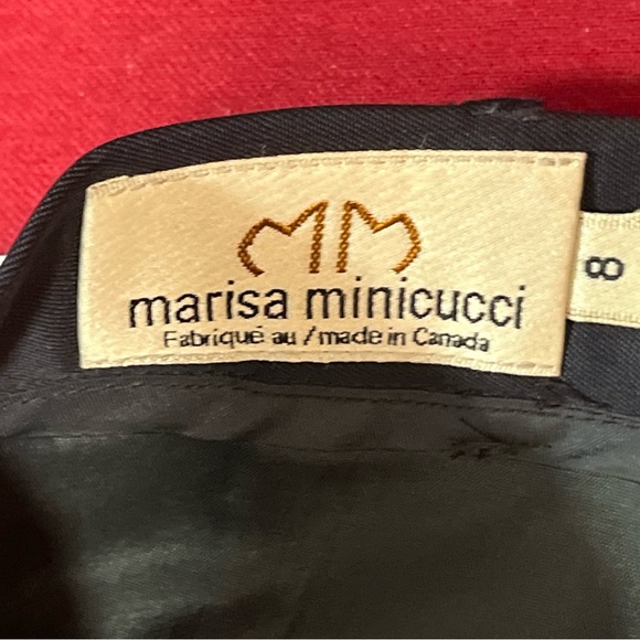 Marisa Minicucci BLUE Wool PLEATED PANTS DRESSY Trousers Women 8 Straight Leg 8 - Picture 7 of 16